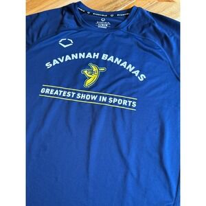 Savannah Bananas Official Team Jersey Shirt Limited Release Evoshield Large Blue